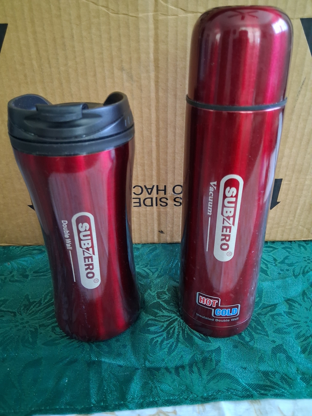 Red Vacuum Travel Mug & Thermos Set